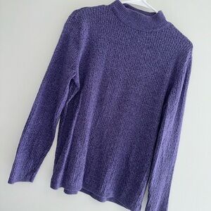 Karen Scott Lavender Knit Cardigan